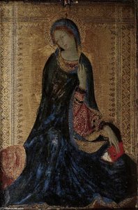 Panna V Oznámení — Simone Martini