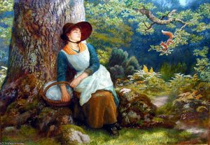 Asleep In The Woods — Arthur Hughes