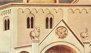No. 27 Scenes From The Life Of Christ: 11. Expulsion Of The Money-changers From The Temple (detail) (12) — Giotto Di Bondone