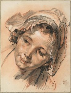 Cabeza De Una Joven Sonriente, C. 1765 — Jean-baptiste Greuze