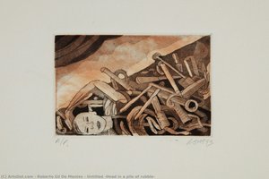 Untitled (head In A Pile Of Rubble) — Roberto Gil De Montes
