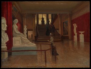 Entrance Hall Of The Metropolitan Museum Of Art When In Fourteenth Street — Frank Waller (painter)