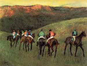 Chevaux De Course Dans Un Paysage — Hilaire-germain-edgar Degas