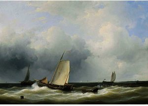 Seascape With Fishing Boats — Abraham Hulk Senior
