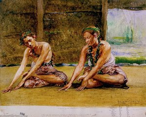 Siva Dance. Two Girls (aotoa And Aolele+ — John La Farge