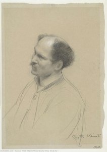 Man In Three-quarter View (study For — Gustav Klimt