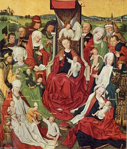 Dortmund Propsteikirche, Derick Baegert Altarbild, Linke Tafel — Derick Baegert