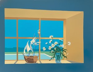Serener Horizont: Eine Singuläre Vision Von Azurblauen Himmel Und Architektonischer Stille
