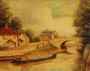 The Canal Bridge And 'grand Junction Arms', North Hyde Lane, Southall — Ernest A. L. Ham