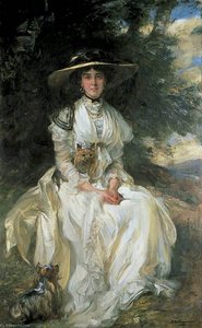 Lady Barber In A Landscape — Sir James Jebusa Shannon