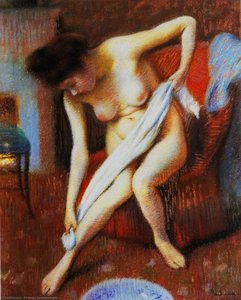 Woman Drying Herself — Federico Zandomeneghi