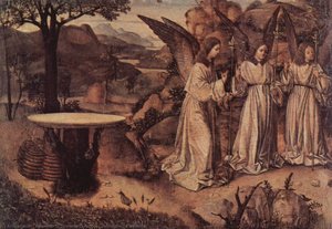 Abraham Served By Three Angels — Antonello Di Giovanni Di Antonio (antonello Da Messina)