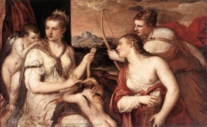 Venus Blindfolding Cupid — Titian Ramsay Peale Ii