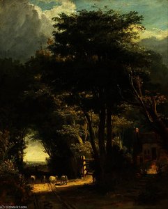 Landscape With Frenchay Church In The Distance — William James Müller