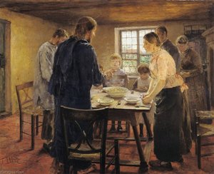 Christ With The Peasants — Fritz Von Uhde