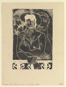 Woman With Rose, Second State — Edward Burra