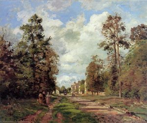 Kelias Į Louveciennes Šalia Miškelio — Kamilis Pisaro