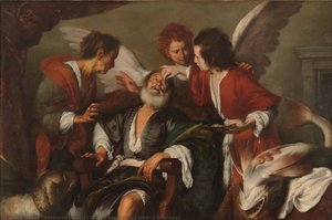 Tobias Curing His Father's Blindness — Bernardo Strozzi