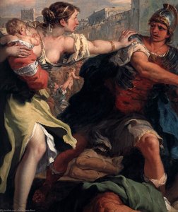 Battle Of The Romans And The Sabines (detail) — Sebastiano Ricci