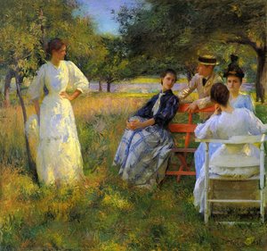 In The Orchard — Edmund Charles Tarbell