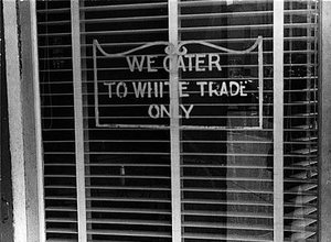 Sign On A Restaurant We Cater To White Trade Only — Benjamin Shahn