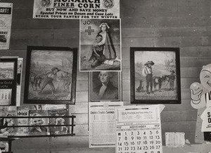 Decoration In Store At Alger, Montana — John Vachon