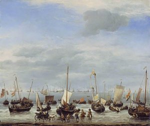 The Embarkation Of Charles Ii At Scheveningen — Willem Van De Velde Mladší