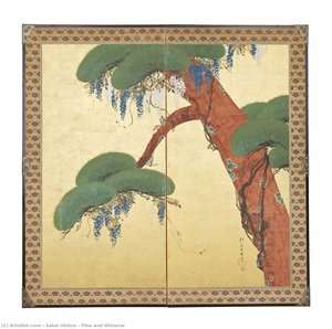 Pine And Wisteria — Sakai Hōitsu