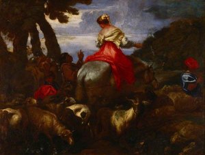 Rebecca Led By The Servant Of Abraham — Giovanni Benedetto Castiglione