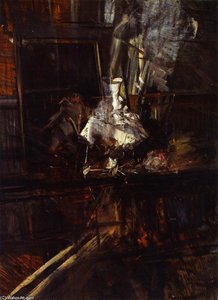 Interno Di Studio Con Il Ritratto Della Giovane Subercaseaux — Giovanni Boldini
