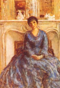 Woman In Blue — Frederick Carl Frieseke