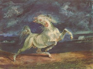 Vom Sturm Erschrecktes Pferd — Eugène Delacroix