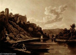 View Of The New Weir On The River Wye — Edward Dayes