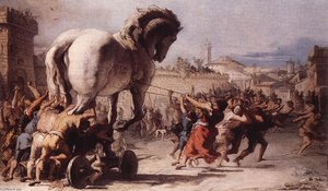The Procession Of The Trojan Horse In Troy — Giovanni Domenico Tiepolo