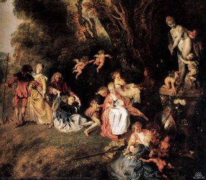 Pèlerinage Vers Cythère (détail) — Jean-antoine Watteau
