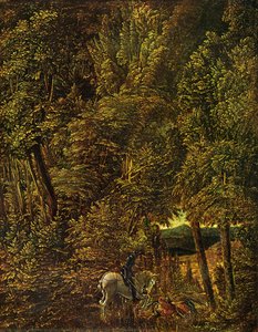 Countryside Of Wood With Saint George Fighting The Dragon — Albrecht Altdorfer