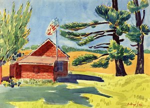 Old Schoolhouse, Ryders — George Benjamin Luks