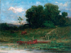 The Farm Landing — Edward Mitchell Bannister