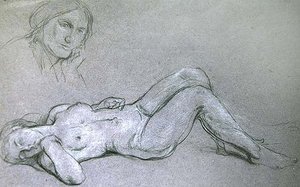 Study Of A Reclining Nude Female Figure — Charles Haslewood Shannon