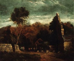 A View Of Cader Idris From Cymmer Abbey, Wales — David Cox