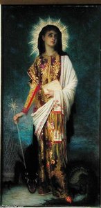 St. Margaret Slaying The Dragon — Ernest Hébert (antoine Auguste Ernest Hebert)