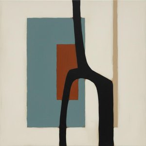 Monolithic Silence: An Abstract Study Of Organic Form And Muted Geometric Balance — Laurent Fabre