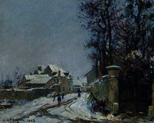 Snow At St Auen D'aumone — Gustave Loiseau