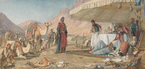A Frank Encampment In The Desert Of Mount Sinai. The Convent Of St. Catherine In The Distance — John Frederick Lewis