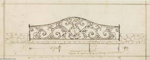 Sketch For Wrought Iron Grill — Paul Manship