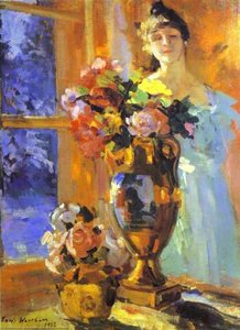 Still Life With Z. Pertseva's Portrait — 콘스탄틴 코로빈