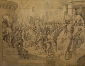 Emperor Karl With The Army Of The Franks In Paris — Julius Schnorr Von Carolsfeld