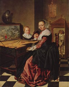Woman Playing The Virginal — Jan Miense Molenaer