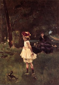 La Fillette Au Canard — Alfred Stevens