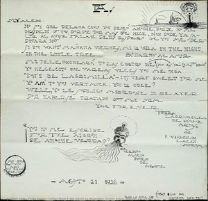 Лист Фрида Кало Алехандро Гомес Аріассу, Август 21, 1926 — Фрида Кало